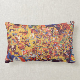 Coussin Rectangle Carte vintage cent pour cent américaine du