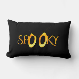 Coussin Rectangle Cartographie éffrayante des yeux avec Monogramme
