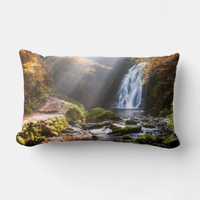 Coussin Rectangle Cascade de Glenoe | County Antrim, Irlande du Nord (Recto)