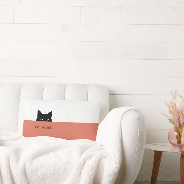 Coussin Rectangle Cat NEUVE Personnes Photo Terracotta Jeu d'oreille (Canapé)