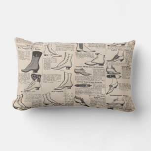 Coussin Rectangle Catalogue de chaussures pour dames vintage - 1900s