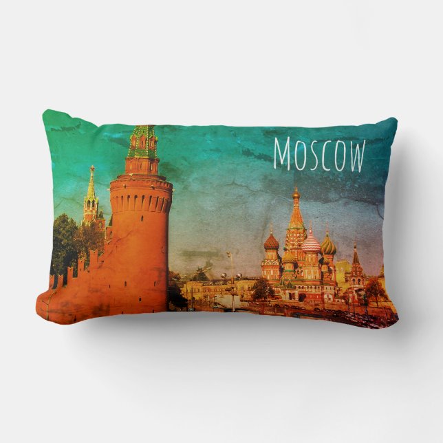 Coussin Rectangle Cathédrale Saint-Basile de Moscou Carré rouge Krem (Recto)