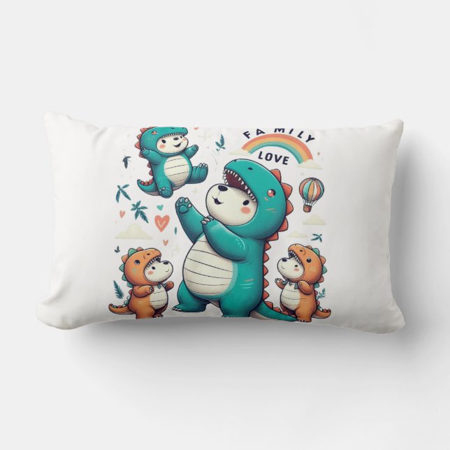 Coussin Rectangle Caution DinoBear (Recto)