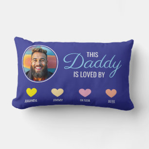 Coussin Rectangle Ce Papa Est Aimé Par Les Noms Des Enfants Et Des A