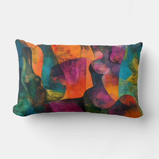 Coussin Rectangle « Ce qui nous attire » – Une composition abstraite