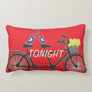 Coussin Rectangle Ce soir - pas ce soir - inséparables sur le vélo -