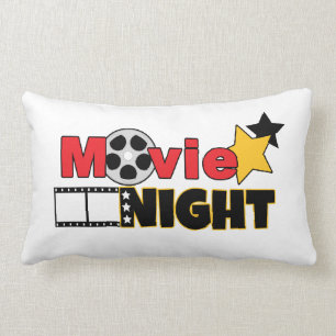 Coussin Rectangle Célèbre soirée cinéma mots déco salle de thé