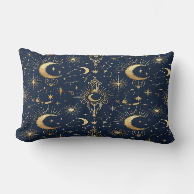 Coussin Rectangle Celestial Gold Pillow (Recto)