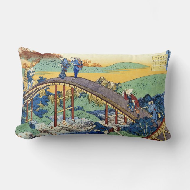 Coussin Rectangle Cent poèmes expliqués par l'infirmière Hokusai (Recto)