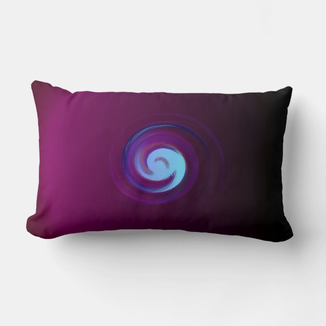 Coussin Rectangle Cercles technologiques rétro Abstraits tourbillonn (Recto)