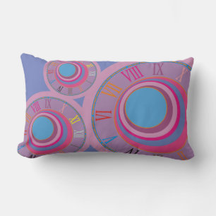 Coussin Rectangle Cercles tourbillonnants en forme de poule sur mesu