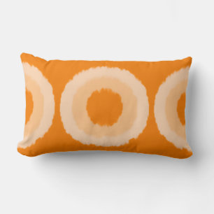Coussin Rectangle Cercles tribaux modernes de batik - Mandarin orang