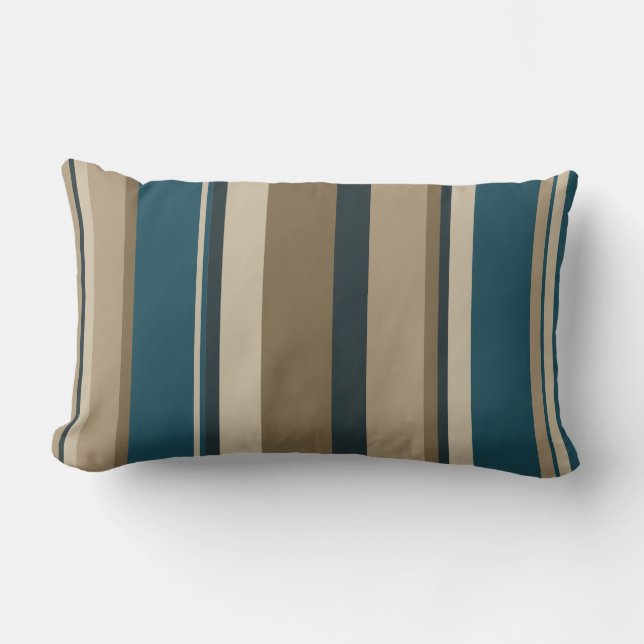Coussin Rectangle Cercles turquoises et tactiles (Recto)