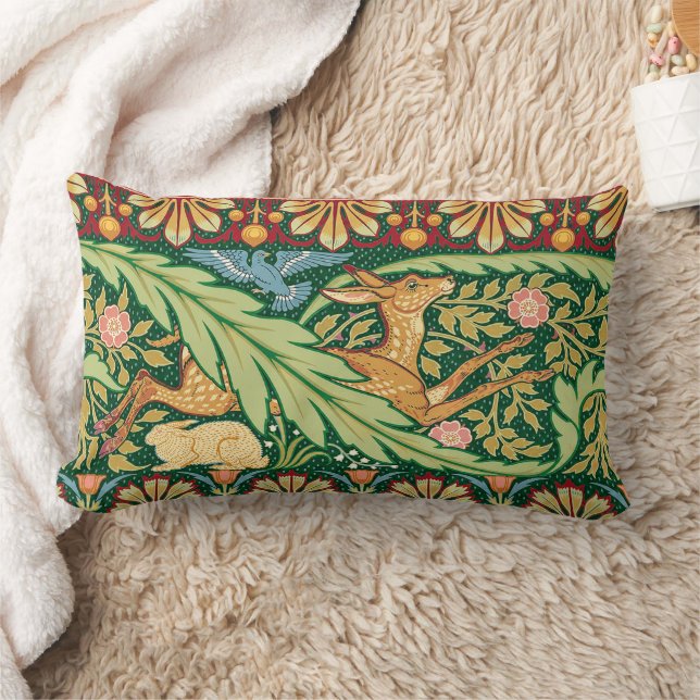 Coussin Rectangle Cerf et Lapin de Noël victorien - Walter Crane (Couverture)