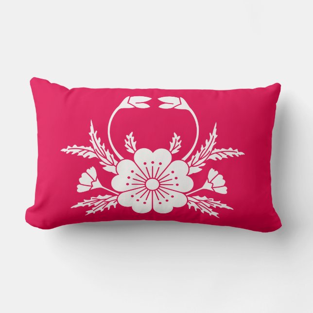 Coussin Rectangle Cerisier en forme de crabe (Recto)