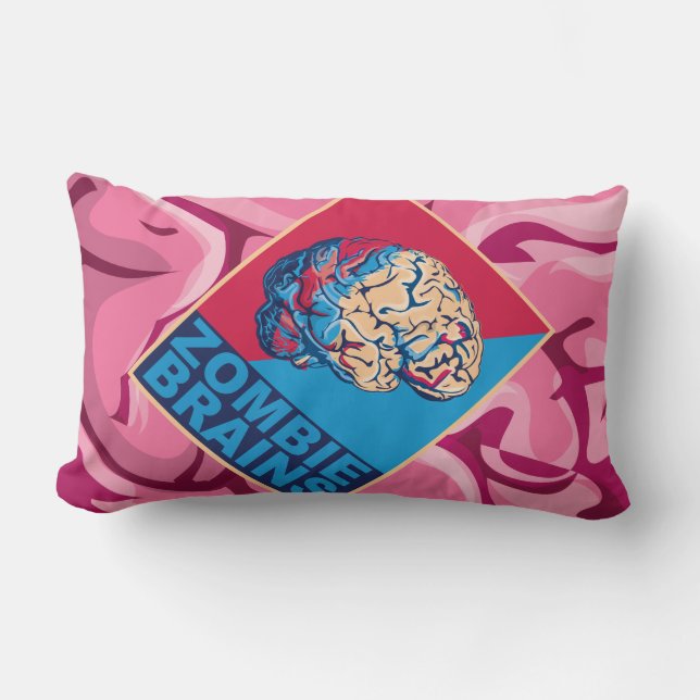 Coussin Rectangle Cerveau de zombie (Recto)