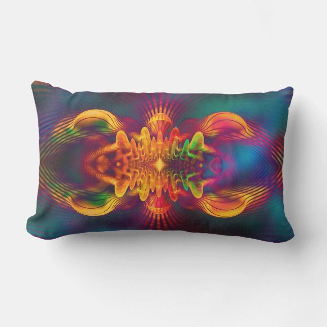 Coussin Rectangle C'est la fractale MAGIQUE II d'Apopphysis + votre (Recto)