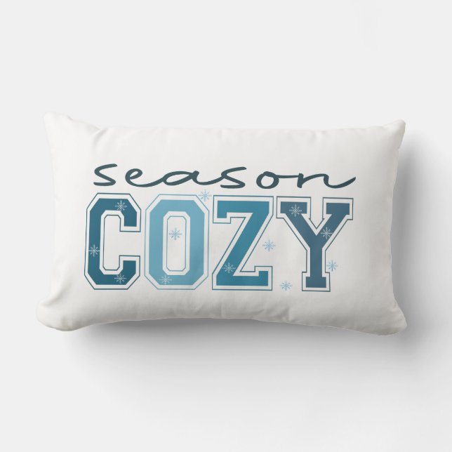 Coussin Rectangle C'est la saison d'être gelé, Citation drôle d'hive (Recto)