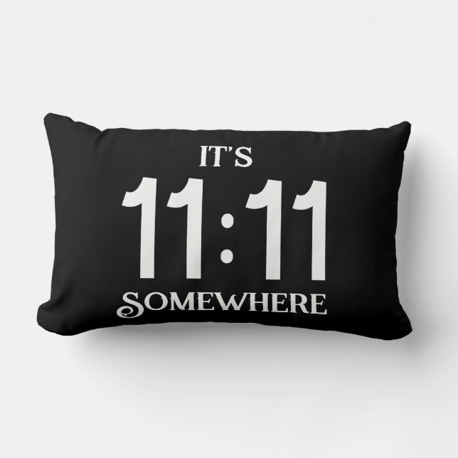 Coussin Rectangle C'est le 11:11 quelque part Numérologie Nombre de  (Recto)