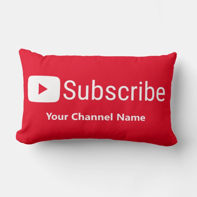 Coussin Rectangle Chaîne d'abonnement Youtuber (Recto)