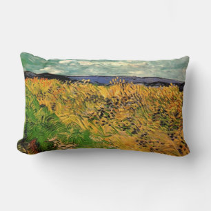 Coussin Rectangle Champ de blé avec des bleuets par Van Gogh.
