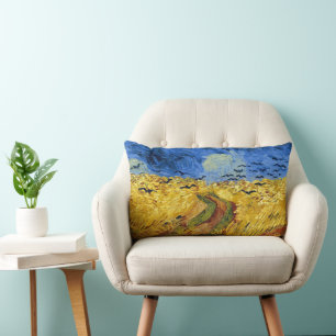 Coussin Rectangle Champ de blé de Van Gogh peinture impressionniste