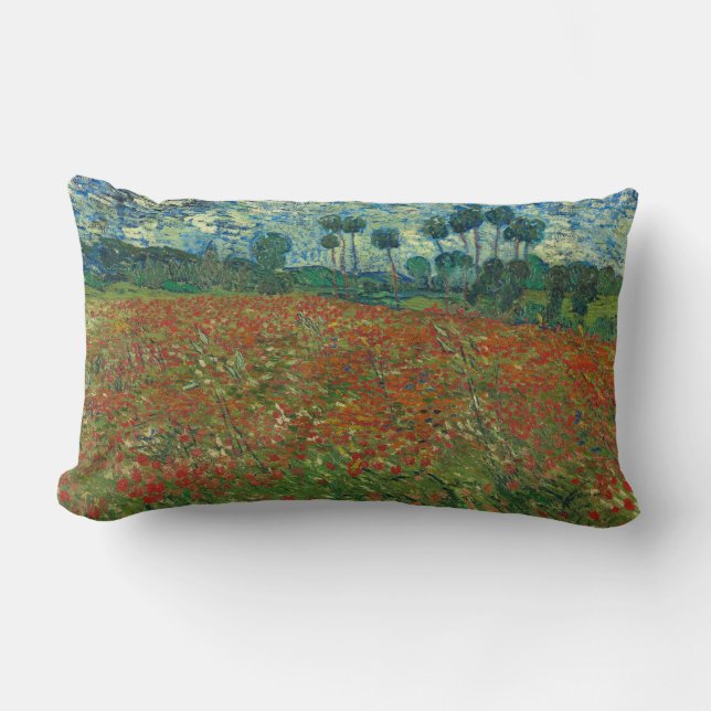 Coussin Rectangle Champ de pavot - Vincent van Gogh (Recto)