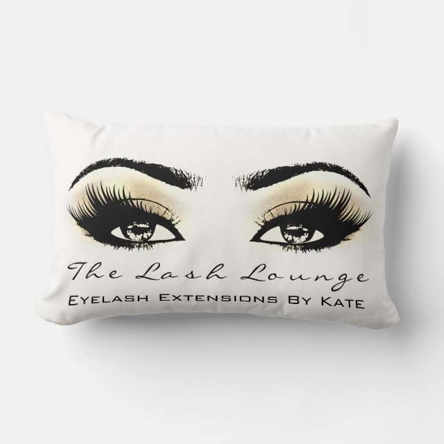 Coussin Rectangle Champaigne Parties scintillant Spa maquillage cils (Recto)