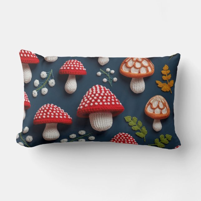 Coussin Rectangle Champignons cannés Whimsical (Recto)
