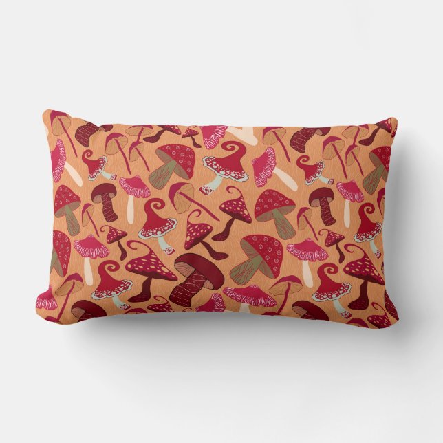 Coussin Rectangle Champignons mignons (Recto)