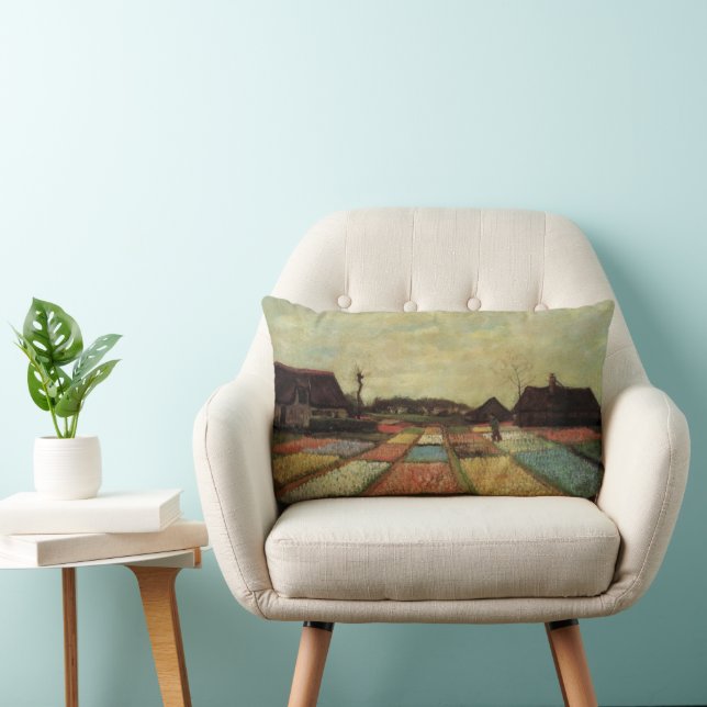 Coussin Rectangle Champs de bulbes par Vincent van Gogh (Chaise)