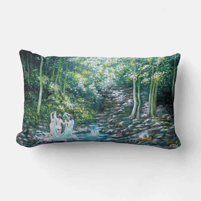 COUSSIN RECTANGLE CHANSONS D'ÉTÉ DANS LA FORÊT DE VALLOMBROSA (Recto)