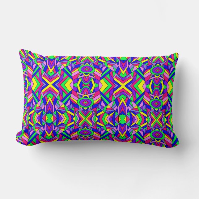 Coussin Rectangle Chaos coloré 9 (Recto)