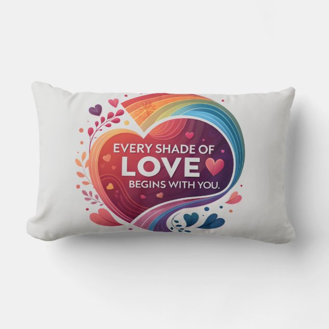 Coussin Rectangle Chaque Nuance de l'Amour (Recto)