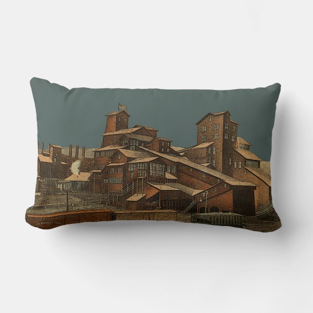 Coussin Rectangle Charbon Anthracite Charbon Mines Charbon Miner Min (Recto)