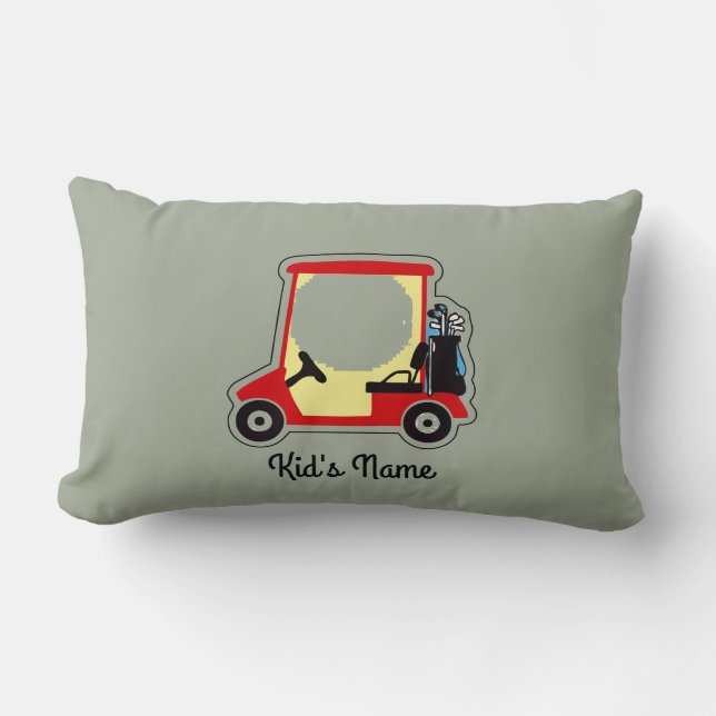 Coussin Rectangle Chariot de golf (Recto)