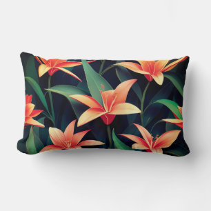 Coussin Rectangle Charme floral minimaliste Motif sans couture