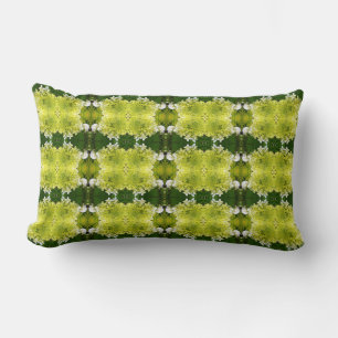 Coussin Rectangle Chartreuse Vert Abstrait Hydrangea Blooms Motif