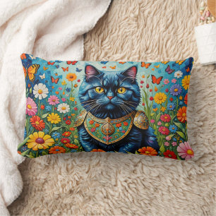 Coussin Rectangle Chat Dans Le Jardin Des Plaisirs Terrestres 3