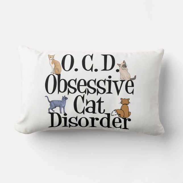 Coussin Rectangle Chat drôle (Recto)