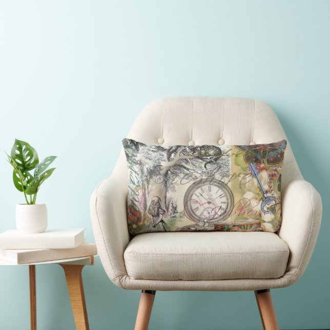 Coussin Rectangle Chat du Cheshire Alice au Pays des Merveilles Clas (Chaise)