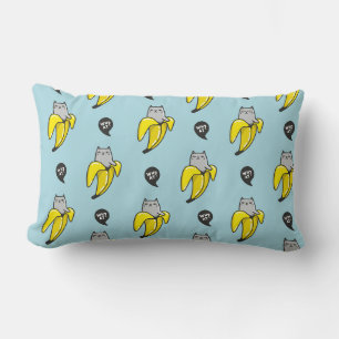 Coussin Rectangle Chat en banane