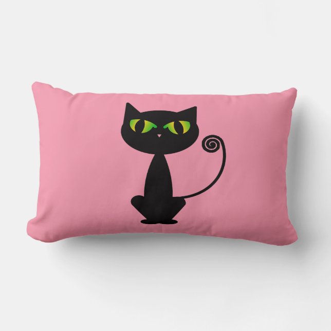 Coussin Rectangle Chat noir (Recto)