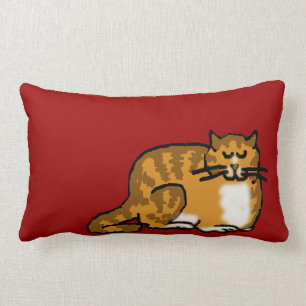 Coussin Rectangle chat tigré d'orange de sleepycat