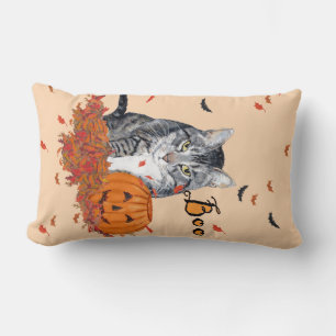 Coussin Rectangle Chat tigré Halloween