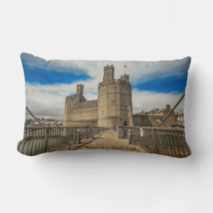 Coussin Rectangle Château de Caernarfon au Pays de Galles.