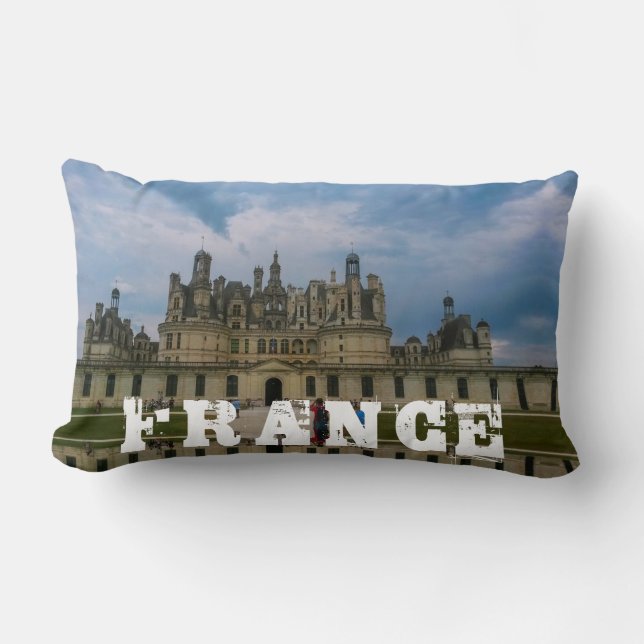 Coussin Rectangle Château de Chambord Architecture France (Recto)