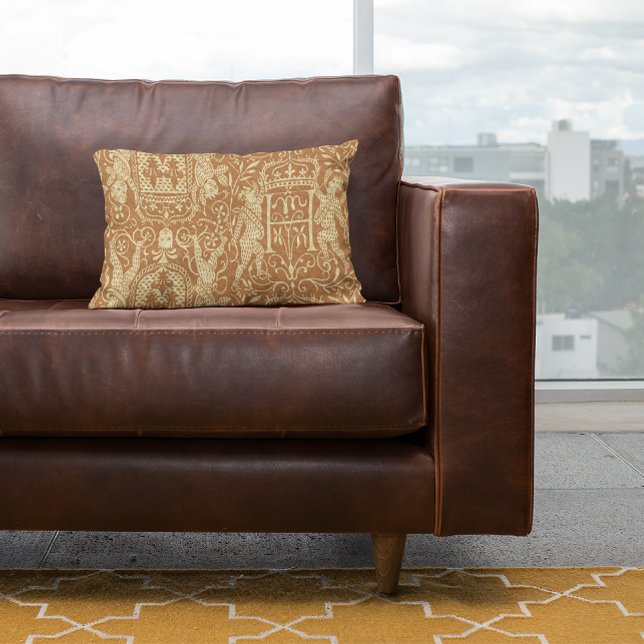 Coussin Rectangle Château médiéval Heraldry Chateau Chic (Créateur téléchargé)