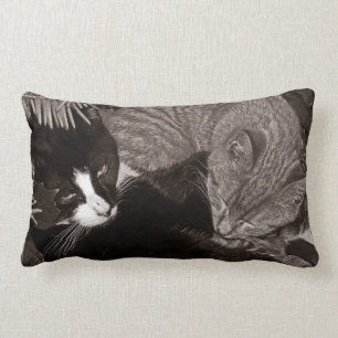 Coussin Rectangle Chats de Yin Yang