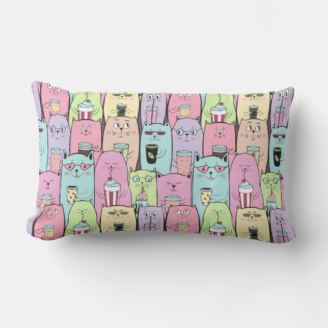 Coussin Rectangle Chats mignons (Recto)